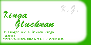 kinga gluckman business card